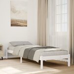 vidaXL Cadre de lit extra long sans matelas 90x220 cm bois massif pin