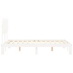 vidaXL Cadre de lit sans matelas blanc bois de pin massif