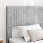 vidaXL Cadre de lit avec rangement et tête de lit Gris béton
