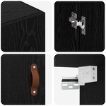 vidaXL Meuble mural Noir 69 5 x 34 x 90 cm Bois d'ingénierie