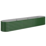 vidaXL Lit surélevé de jardin Acier galvanisé 224x40x36 cm Vert