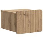 vidaXL Cabinet de chevet mural Chêne artisanal 33 x 34 5 x 24 cm