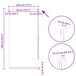 Store enrouleur occultant gris 40 x 100 cm