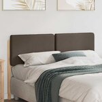 vidaXL Tête de lit capitonnée Marron et Taupe 160 cm Pin massif