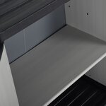 vidaXL Armoire de rangement de jardin 1 étagère Gris/noir 68x40x85 cm