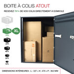 Boite à colis atout  1 porte  gris anthracite