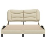 vidaXL Cadre de lit sans matelas Hvar crème 120x200 cm tissu