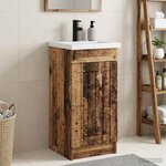 vidaXL Meuble de salle de bain avec évier Bois ancien