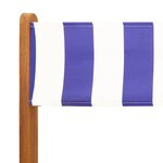 vidaXL Ensemble de bistro 3 Pièces bleu et blanc tissu et bois massif