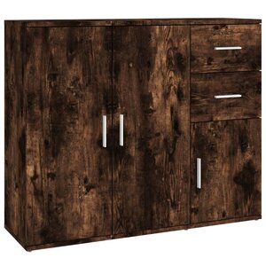 vidaXL Buffet Chêne fumé 91x29 5x75 cm Bois d'ingénierie