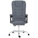 vidaXL Fauteuil de massage inclinable de bureau Gris foncé Velours