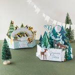 Carte de voeux noël pop up 3d - crèche de noël - draeger paris