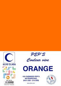 Pqt de 102 Chemises 210 g 240 x 320 mm PEP'S Coloris Vifs Orange ELVE
