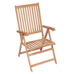 vidaXL Chaises inclinables de jardin 6 Pièces Bois de teck solide