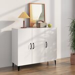 vidaXL Buffet blanc 90x34x80 cm bois d'ingénierie