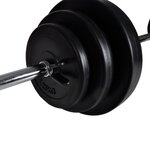 Vidaxl banc d'entraînement réglable avec jeu d'haltères 30 5 kg