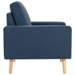 Vidaxl ensemble de canapé 2 pièces tissu bleu
