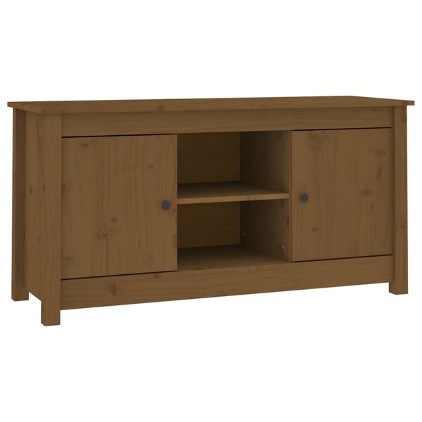 vidaXL Meuble TV Marron miel 103x36 5x52 cm Bois de pin massif