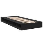 vidaXL Cadre de lit sans matelas noir 100x200 cm