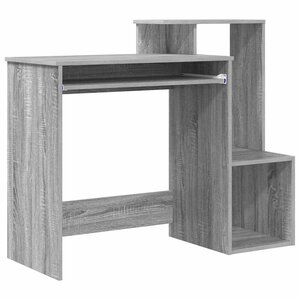 vidaXL Bureau Gris Sonoma 106 x 41 x 88.5 cm Bois d'ingénierie
