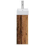 vidaXL Meuble de salle de bain avec robinet Bois ancien