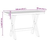 vidaXL Bureau NOAIN pieds en forme de X 120x50x75 cm bois massif pin