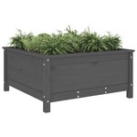 vidaXL Jardinière gris 82 5x82 5x39 cm bois massif de pin