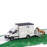 Bruder fourgonnette de transport d'animaux mercedes-benz 1:16