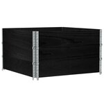 vidaXL Jardinière noir 100x100 cm bois massif de pin