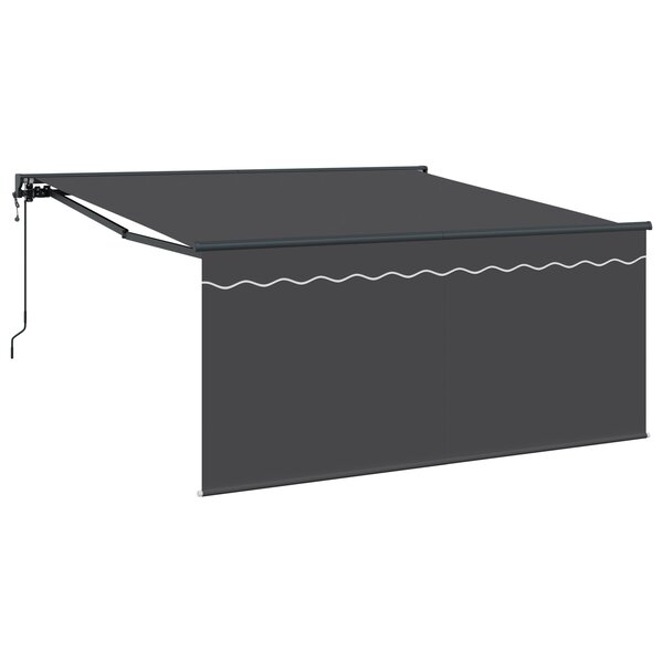 vidaXL Auvent Rétractable Anthracite Gris 350 x 250 cm