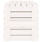 vidaXL Boîte de rangement Blanc 91x40 5x42 cm Bois massif de pin