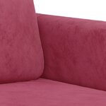 vidaXL Ensemble de canapés 3 Pièces rouge bordeaux velours
