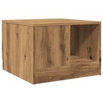 vidaXL Table basse chêne artisanal 50x50x36 cm bois d'ingénierie