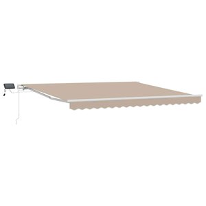 vidaXL Auvent Rétractable avec Beige 400 ×300 cm tissu