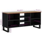 vidaXL Meuble TV 100x33x46 cm bois de récupération et d'ingénierie