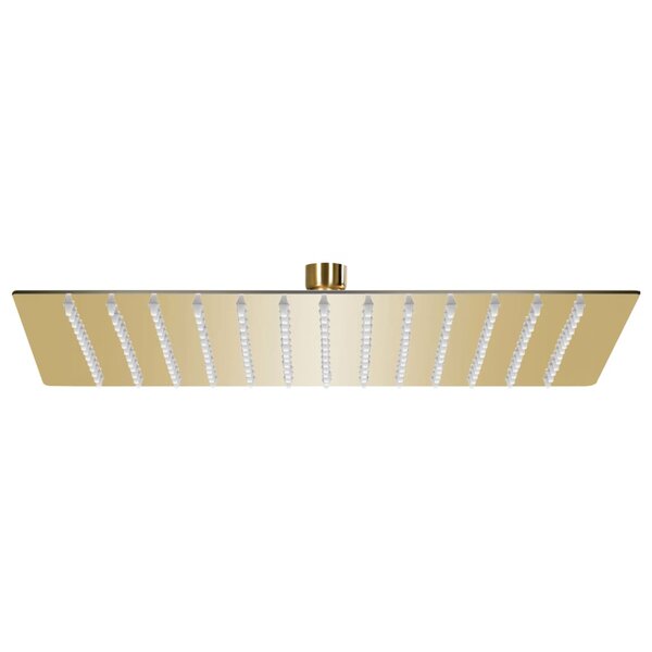 vidaXL Pomme de douche pluie Acier inoxydable 25x25 cm Carrée Doré