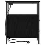 vidaXL Cabinet de chevet Chêne noir 30 x 48 x 61 cm Bois d'ingénierie