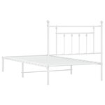 vidaXL Cadre de lit métal sans matelas et tête de lit blanc 100x190 cm