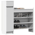 vidaXL Armoire à chaussures blanc 100 5x28x100 cm bois d'ingénierie