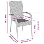 vidaXL Ensemble salle à manger jardin 5 pièces marron rattan poly