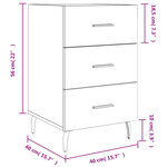 vidaXL Table de chevet chêne fumé 40x40x66 cm bois d'ingénierie
