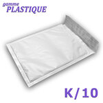 Lot de 200 enveloppes à bulles plastique k/10 format 340x470 mm