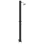vidaXL Douche solaire extérieure Noir 217 cm PVC  aluminium