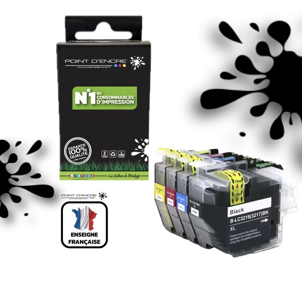 LC3219/LC3217XL - Pack de 4 Cartouches D'encre Noir/Cyan/Magenta/ Jaune - Grande capacité