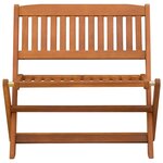 vidaXL Banc d'enfants Marron 61 x 38 x 57 cm Bois d'eucalyptus massif