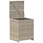 vidaXL Boîte à coussins Gris clair 55 x 55 x 69 cm polyrotin