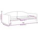 vidaXL Lit de repos sans matelas taupe 90x200 cm tissu