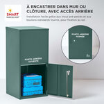 Boîte à colis Extra Large Vert 2 portes Acier galvanisé SMART PARCEL BOX™