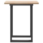 vidaXL Table à manger cadre en O 60x60x75 5cm bois de pin massif fonte