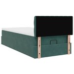vidaXL Cadre de lit ottoman avec matelas vert foncé 100x200 cm velours